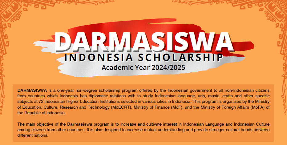 Darmasiswa Scholarship Indonesia offer 2024-2025