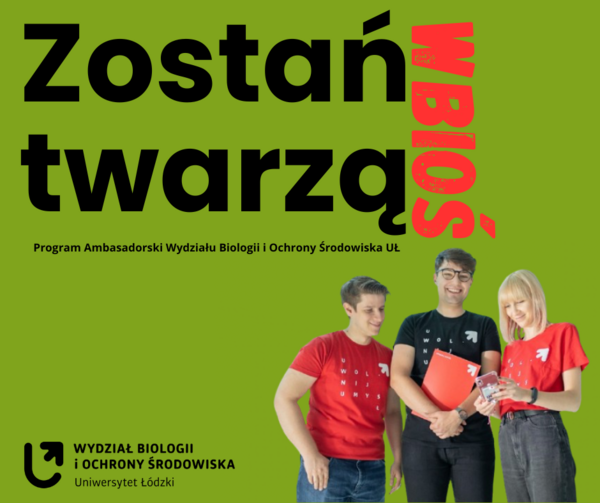 Plakat, poszukiwanie ambasadorów WBiOŚ Plakat, poszukiwanie ambasadorów WBiOŚ