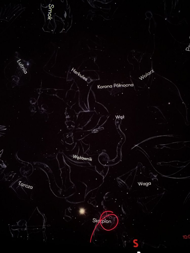 a fragment of the night sky with visualizations of many constellations