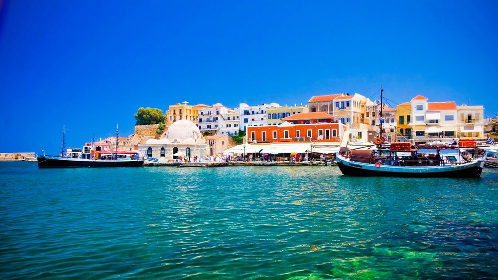 widok na miasto Chania