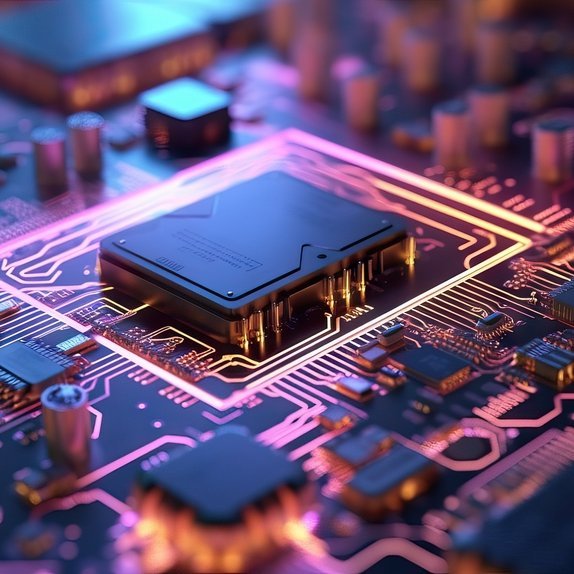A photo of an integrated circuit