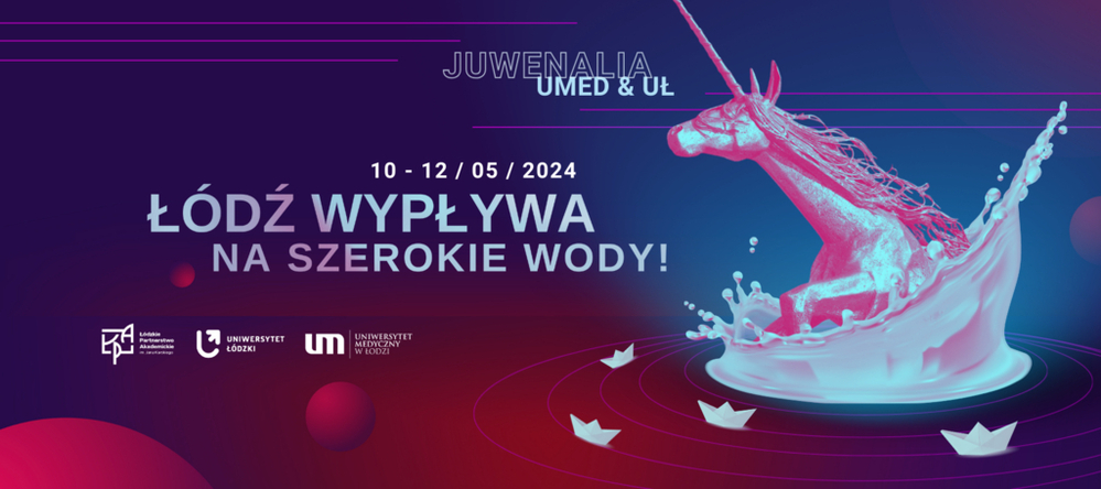 grafika juwenaliowa z Łódzkim Jednorożcem grafika juwenaliowa z Łódzkim Jednorożcem