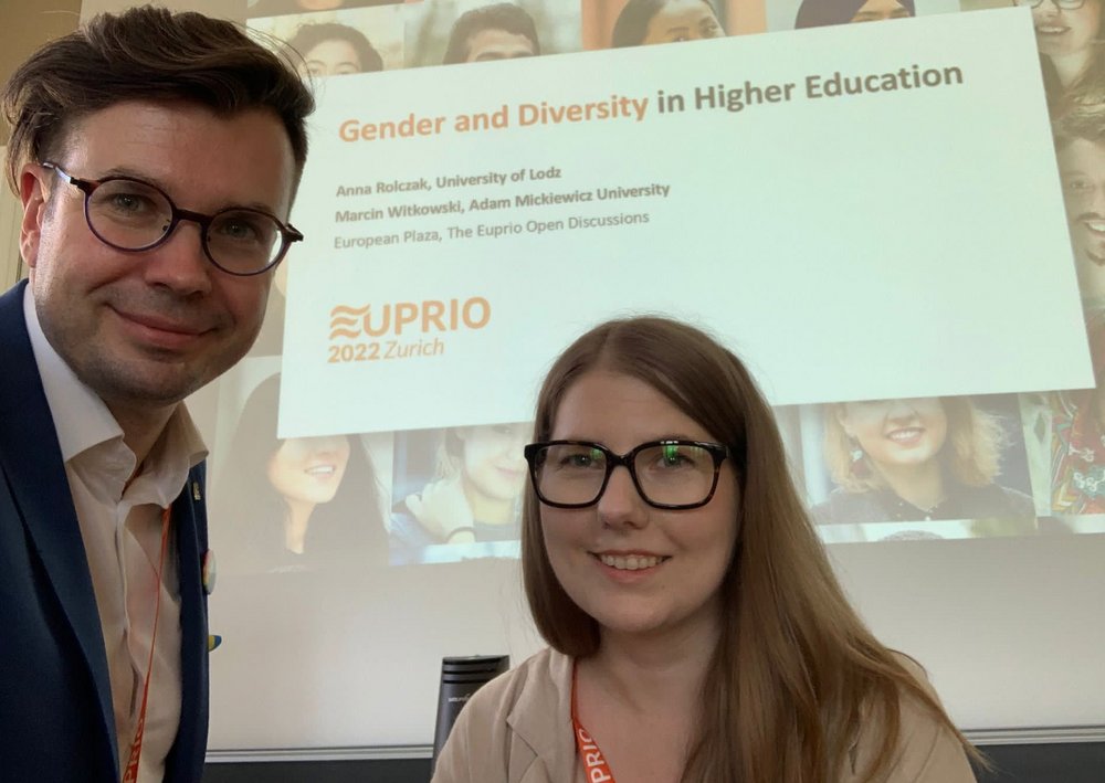 Anna Rolczak and Marcin Witkowski during presentation