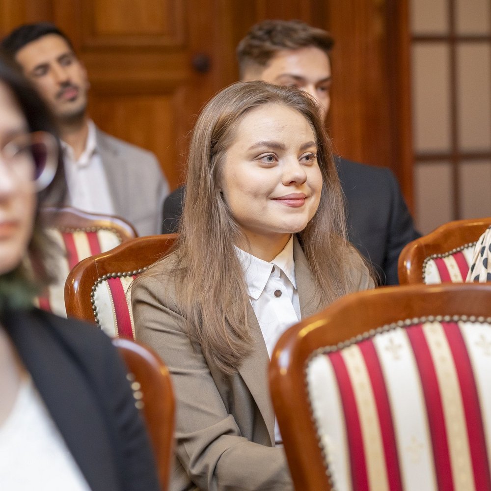 laureaci podczas uroczystości w Pałacu Biedermanna