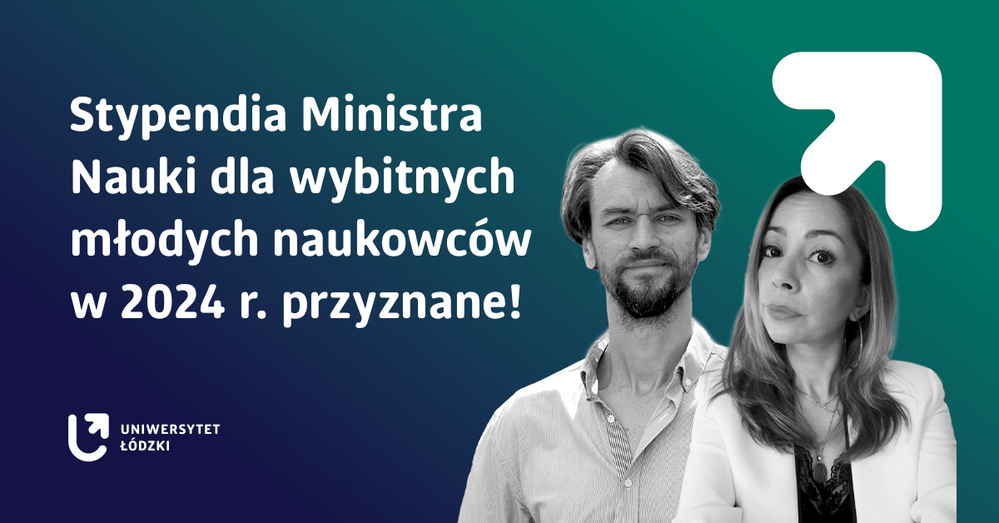 Portrait photos of Dr Karol Jóźwiak and Dr Ruxandra Ana and a caption: Minister of Science Scholarships for outstanding young scientists in 2024 have been awarded! Portrait photos of Dr Karol Jóźwiak and Dr Ruxandra Ana and a caption: Minister of Science Scholarships for outstanding young scientists in 2024 have been awarded!