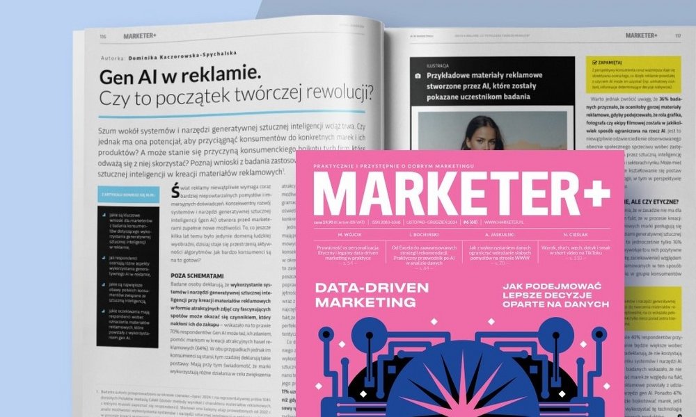 grafika z artykułem w magazynie Marketer+