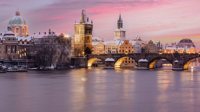Christmas landscape in Prague