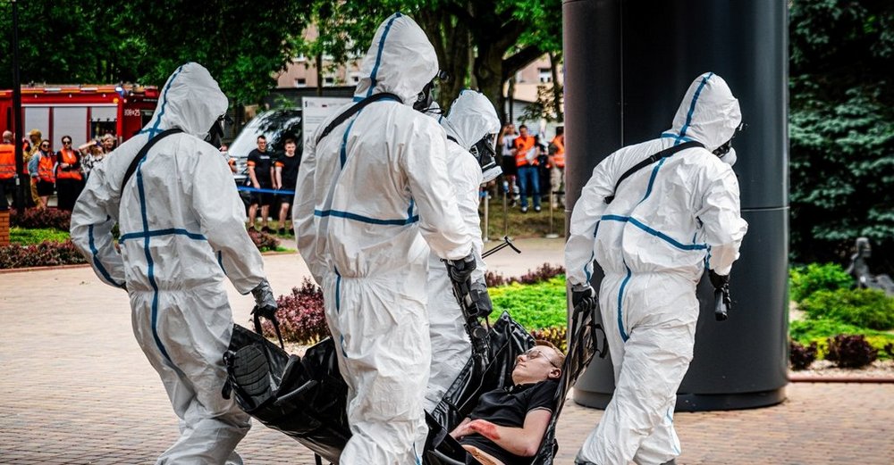 Carrying out the injured person as part of the exercise