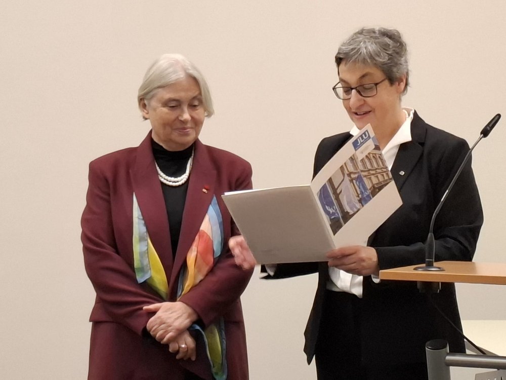 Prof. Joanna Jabłkowska during the ceremony of awarding the title of Doctor Honoris Causa