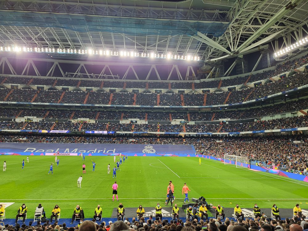 Real Madrid Stadium during the match