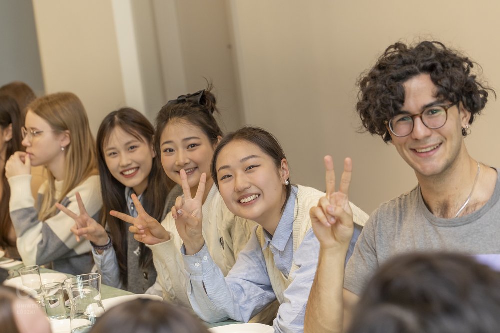 smiling students during the Easter meeting