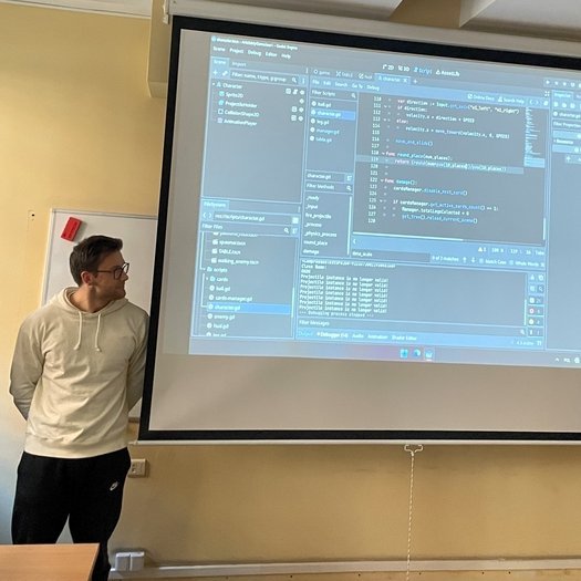 gamejam contest participants presenting their game