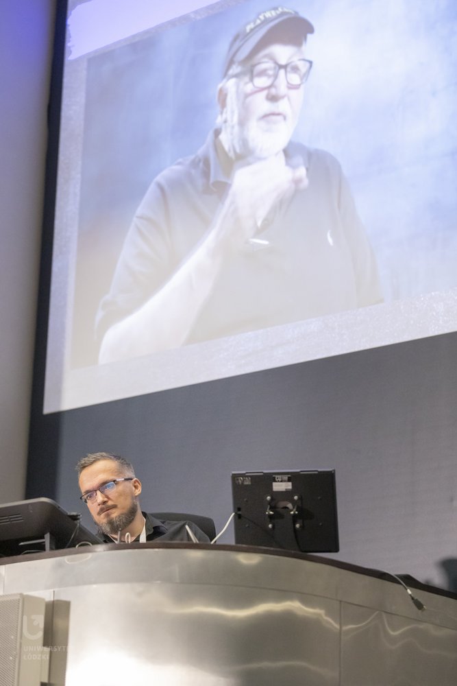 Szymon Bujalski during his presentation