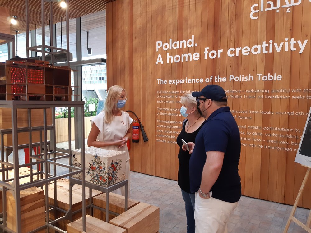 Representatives of the University of Lodz at EXPO 2020 in Dubai in the Polish Pavilion