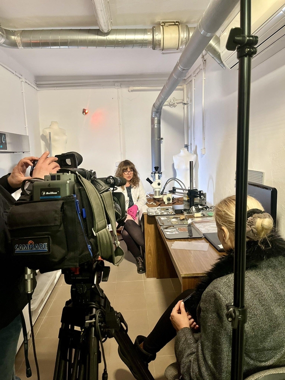 Dr Magdalena Majorek-Lipowicz during recording of the TV show