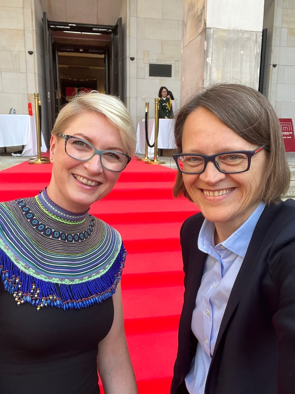 Dr hab. Katarzyna de Lazari-Radek, the University of Lodz Vice-Rector for Internationalisation of Science and Education with Liliana Lato, Head of the International Relations Office