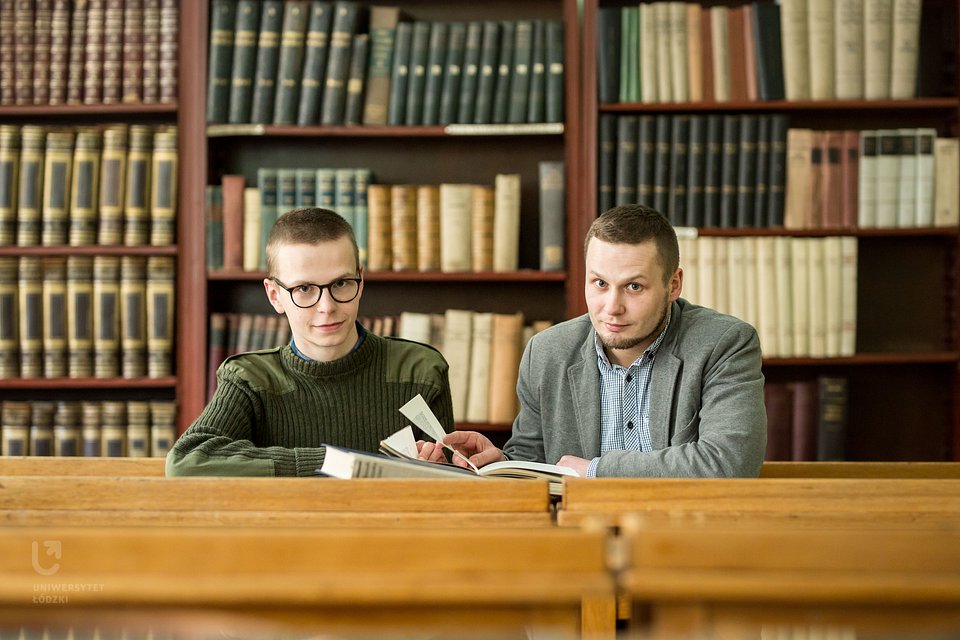 Łukasz Czacharowski with an interviewer